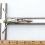 Vintage 10" Italian Wooden Wall Crucifix with Silver Corpus Image 6