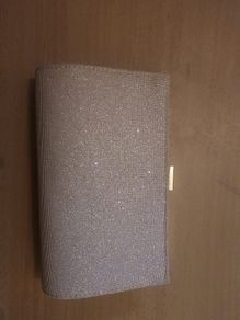 Primark Gold/Nude Glitter Clutch Bag