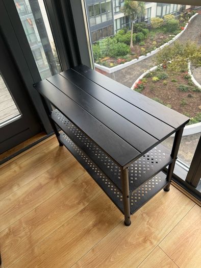 Bench with shows storage