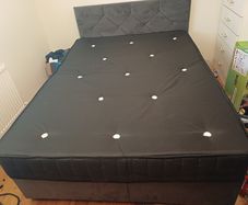 2 divan beds, were in spare rooms . slept in the odd time. with headboards.