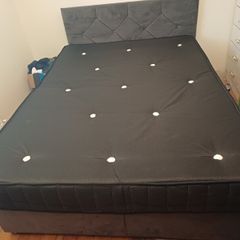 2 divan beds, were in spare rooms . slept in the odd time. with headboards.