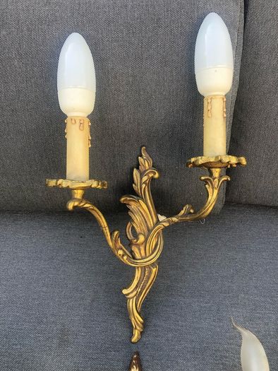 Brass wall lights