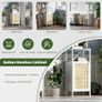 Floor Standing, Small Bathroom Cabinet Floor Standing with Rattan Doors, 4 Tier Narrow Side Storage Cabinet, Space Saving Cupboard for Laundry, Kitchen, Living Room (White) Image 6