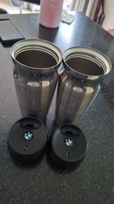 2 BMW insulated coffee cups