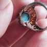 A 925 sterling silver ring with turquoise and blue topaz. Image 4