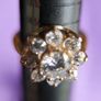 Vintage 9ct Yellow Gold 375 Cubic Zirconia Cluster Ring 5.0g Image 10