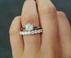 1 caret Natural GIA certified engagement rings