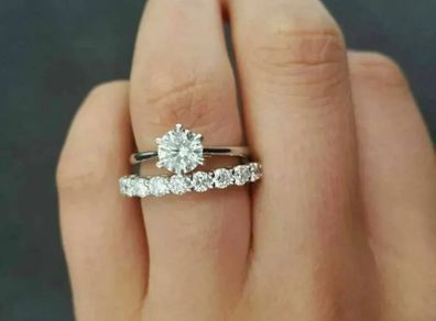 1 caret Natural GIA certified engagement rings