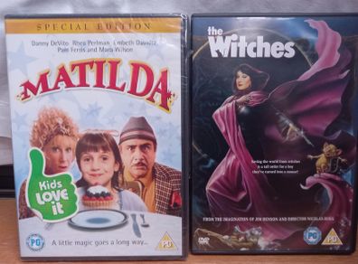 Roald Dahl Dvd Bundle The Witches & Matilda Kids Fantasy Movies