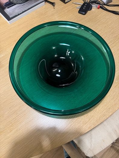 Mid-Century hand made designer glass bowl