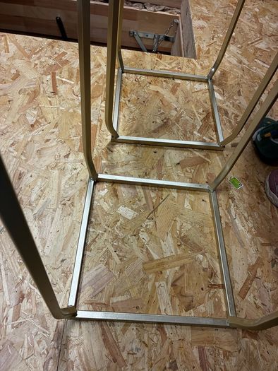 X2 gold mirrored tables