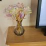 6 small roses in pink vase Image 5