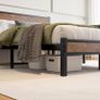 King Size Bed Frame with Wooden Headboard Bed Frames King Size Under Bed Storage Image 3