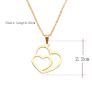 Stainless steel hearts necklace Image 3