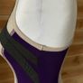 Womens top KAREN MILLEN Blouse size 8/10 Beige Purple Sleeveless Scoop Neck Zip Ladies Image 5