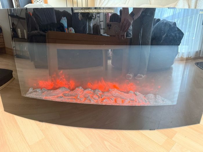 Swan fire flame wall mount log burning effect