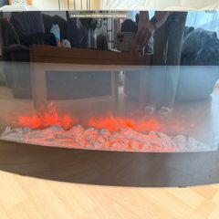 Swan fire flame wall mount log burning effect