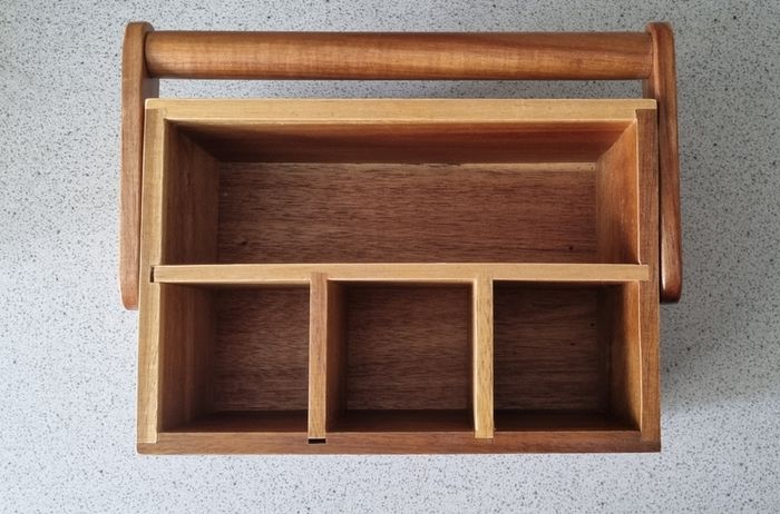Wooden cutlery storage caddy Dunnes