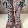 womens TOMMY HILFIGER brown leather high heel ankle boots Size Uk 6 EU 39 Image 5