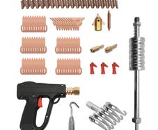 BRAND NEW 81pcs Dent Puller Kit Car Body Repairing Tools Spot Welding Electrodes Spotter Welder Machine Removing Dents Remover Device