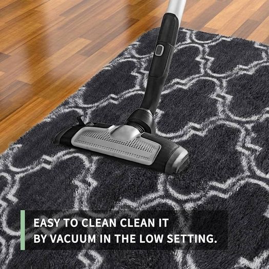 240x300cm, Grey Area Rugs for Bedroom, Washable Anti Slip Extra Large Shaggy Soft Rug Fluffy Modern Floor Carpets Mat Beside Carpet for Kids Living Room