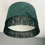 Fringed Velvet Style Green Lampshade Image 4