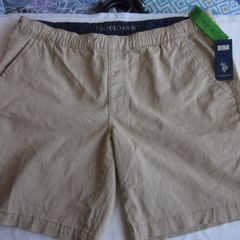 Polo Mens Cotton Shorts Tan XL
