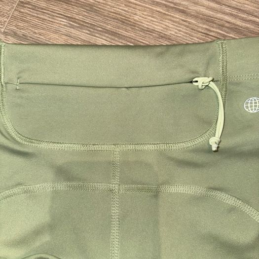 Adidas ocean plastic khaki cycling shorts XS/S