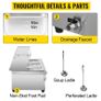 Buffet Food Warmer Stainless Steel 3-6 Pans with Glass Shield Commercial Countertop Bain Marie Electric Steamer Cooker Image 9
