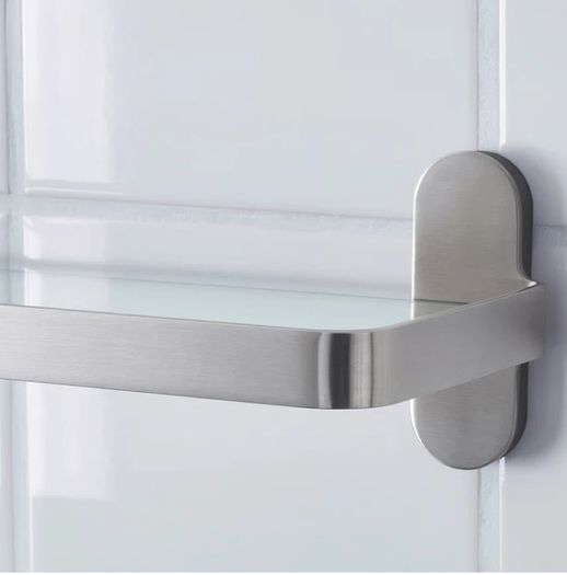 ikea brogrund glass and chrome shelf