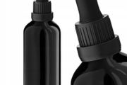 100 ml Black Glass Bottle with Glass Pipette Drop