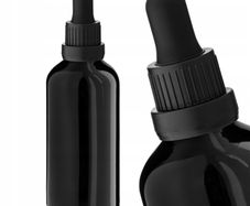 100 ml Black Glass Bottle with Glass Pipette Drop