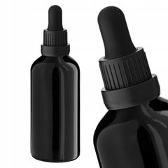 100 ml Black Glass Bottle with Glass Pipette Drop