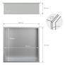 Shower niche  Stainless Steel, Wall-Inserted Niche Recessed Double Shelves, Sealed Waterproof Rust-Resistant Modern Niche for Shower Bathroom Soap Storage, Silver Image 4