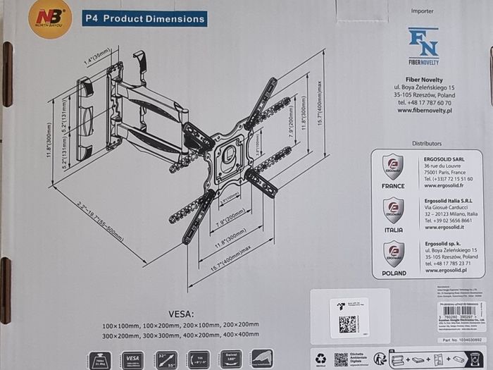 TV Wall Mount Bracket Tilt Swivel 32" - 55" TV