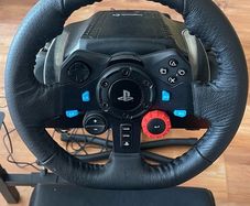 Complete Sim Racing Cockpit Logitech G29  Shifter  Foldable Stand with Seat  Like New