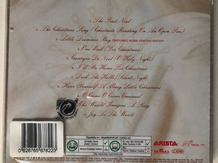 Whitney Houston [2003] One Wish: The Holiday Album (CD Album) STILL SEALED