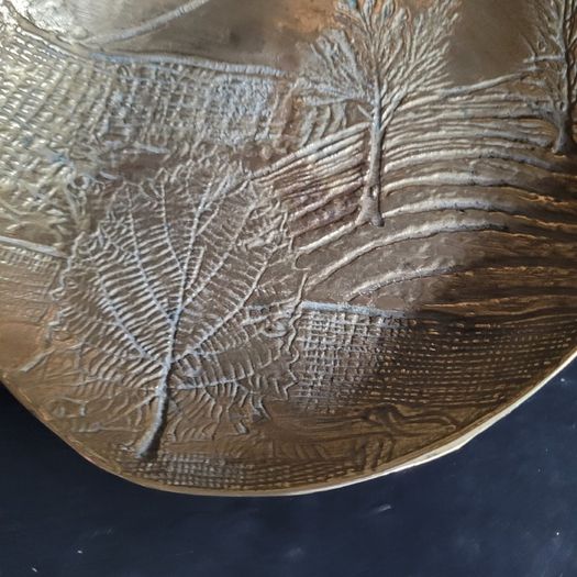 Arts & crafts bronze plate