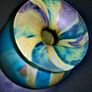 Unique heavy handblown glass vase Image 3