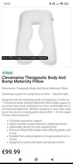Clevamama Pregnancy Pillow