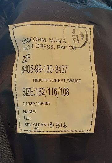 Militaria  RAF no1 dress uniform jacket plus(1972 )