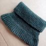 LAST CHANCE Pomegranate / Forest Green snood, alpaca + wool Image 10