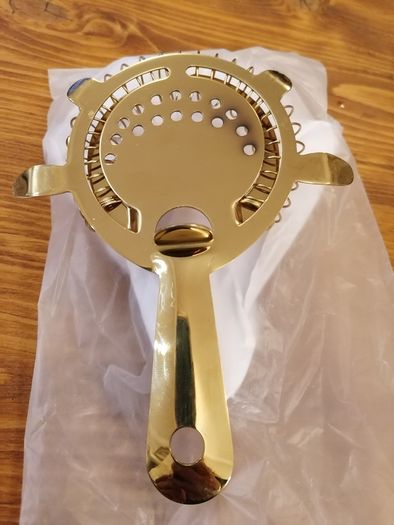 Gold Hawthorne cocktail strainer