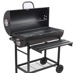 Charcoal Grill XXL Grills & Smoker Grill Trolley Charcoal Grill with Lid, Black Stainless Steel Grill CharcoalGrill.