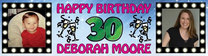 Personalised Birthday Party Banner with Photo