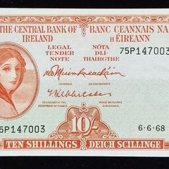 Ireland | 10 Shillings | 1968 | P.63a | 75 P 147003 | aUNC/UNC