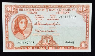 Ireland | 10 Shillings | 1968 | P.63a | 75 P 147003 | aUNC/UNC