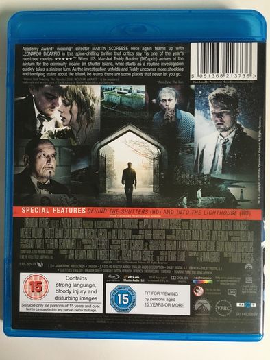 Shutter Island (Martin Scorsese Film) [2010] Leonardo DiCaprio and Mark Ruffalo, Ben Kingsley, Max von Sydow & Michelle Williams [Blu-ray Movie]