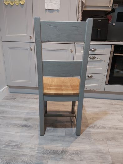Solid wood grey dining chairs