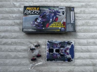 Puzzle Racers 3D Puzzle Car Model Pull Back and Race Purple Damaged Box Please see photos